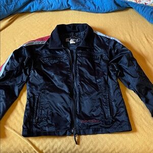 Victory motorcycle women’s windbreaker black  Red and grey Accents